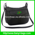 Hot sale black microfiber shoulder sling bag for women